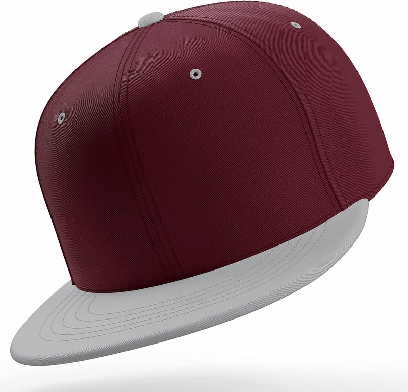 Daxton Store Classic Blank Snapback Flat Bill Visor Hat Cap One Size Adjustable Back - Image 4